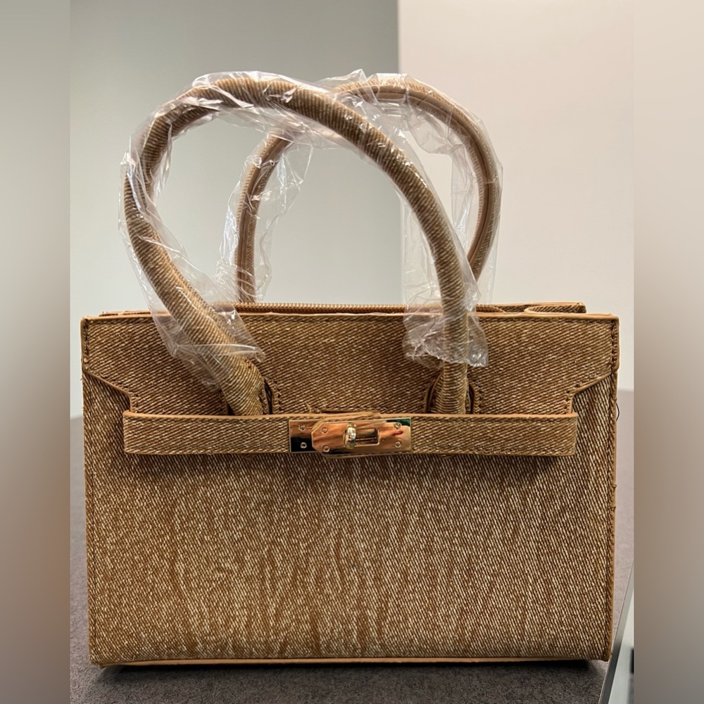 Hello 3 AM - Boutique - NWT -  Camel Colored Handbag - Denim